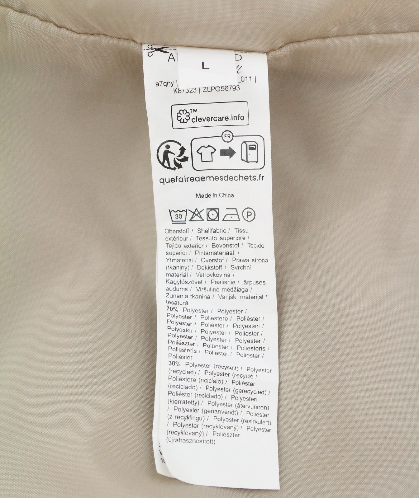 ANNA FIELD Women Coat L TALL Beige Melange Notch Lapel Belted Mid-Length