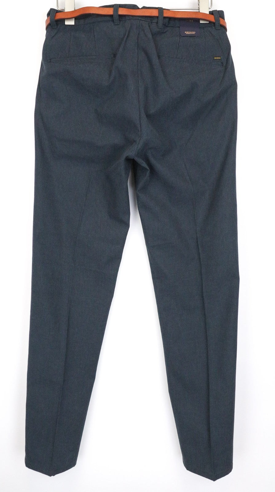 SCOTCH & SODA Stuart Men's Trousers W31/L34 Grey Melange Slim Fit Non-Stretch