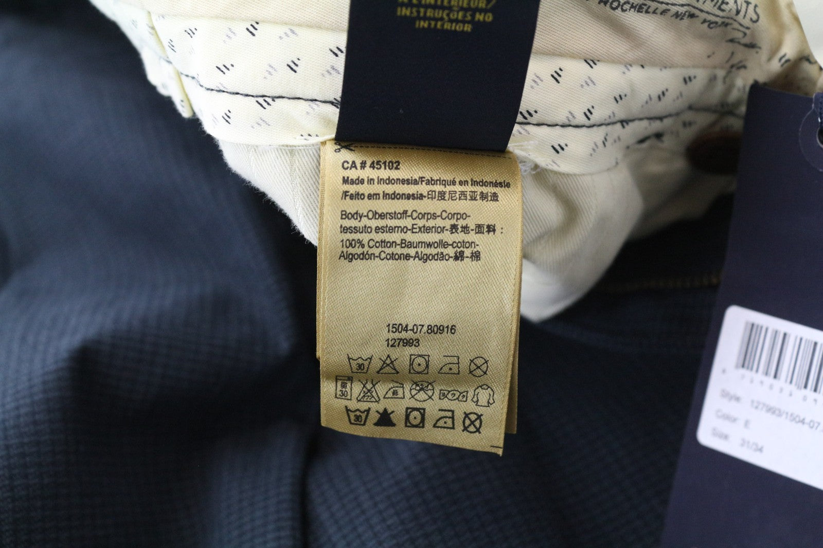 SCOTCH & SODA Stuart Men's Trousers W31/L34 Grey Melange Slim Fit Non-Stretch