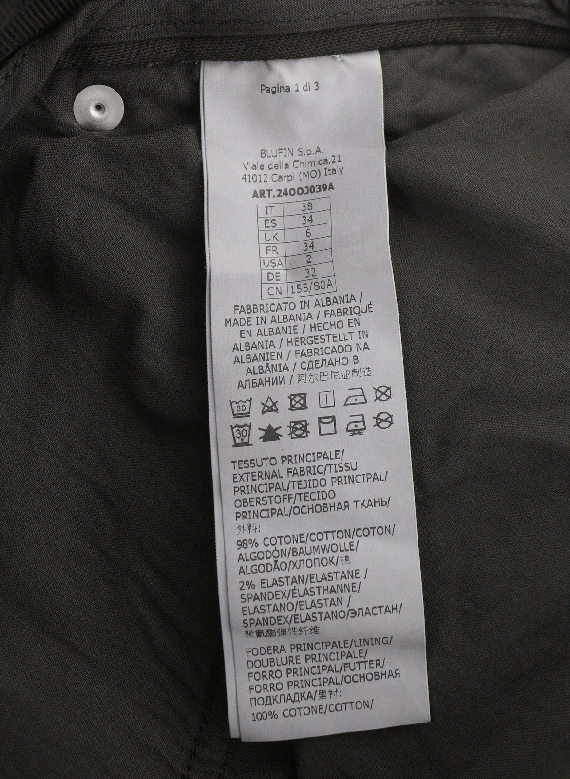 BLUMARINE J. Cargo Women Trousers 38 Black Patch Pockets Loose Zip Belt RRP427