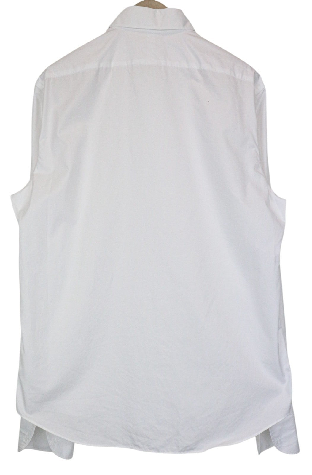 SUITSUPPLY Men's Formal Shirt 43/17 Slim White Cotton Cutaway Twill Button-Up