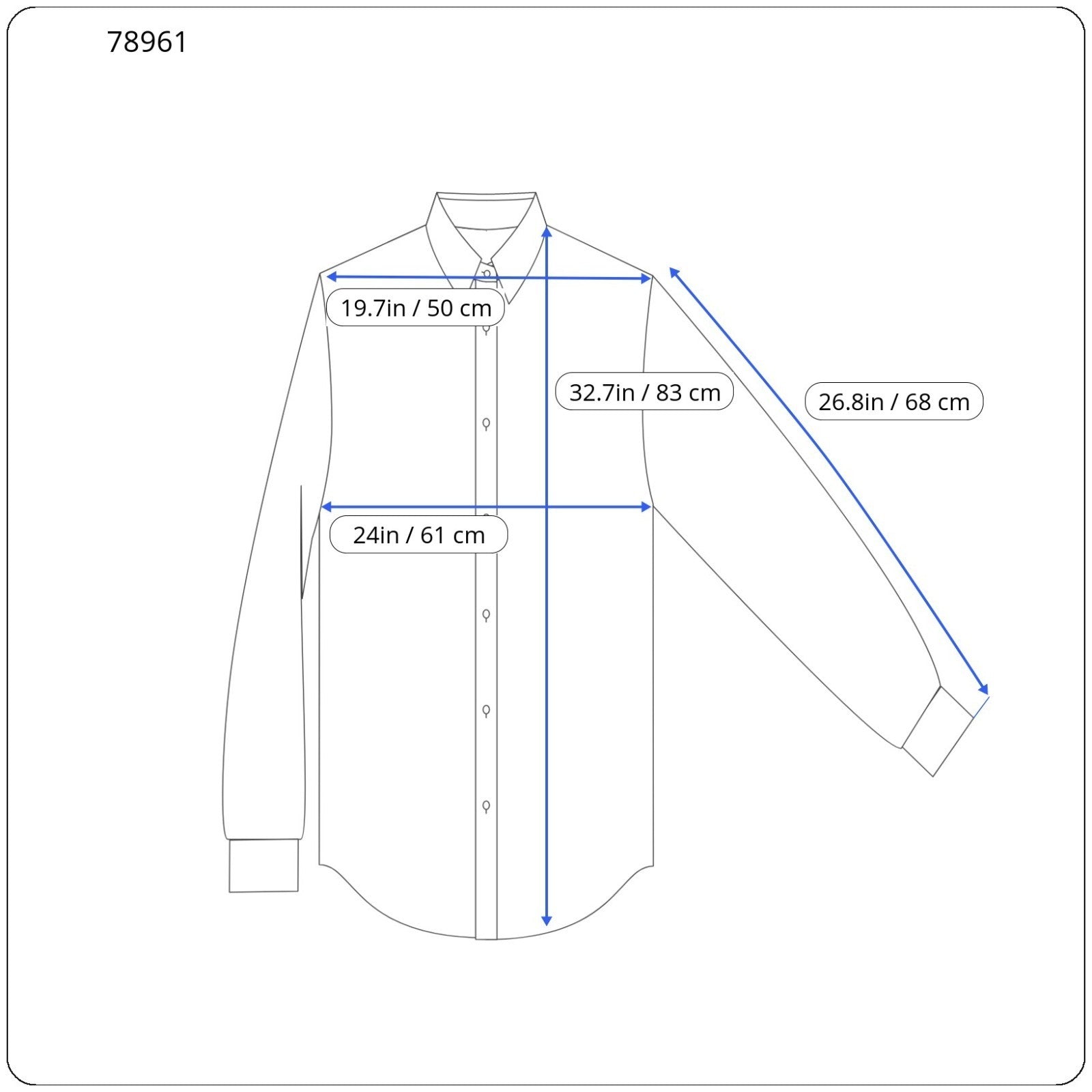 SUITSUPPLY Men's Formal Shirt 43/17 Slim White Cotton Cutaway Twill Button-Up