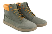 TIMBERLAND A2MGR Boy's Boots EU38/39 Grey Leather Lace Up Mid Top Non Marking