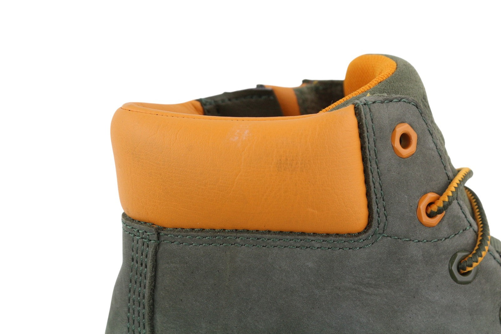 TIMBERLAND A2MGR Boy's Boots EU38/39 Grey Leather Lace Up Mid Top Non Marking