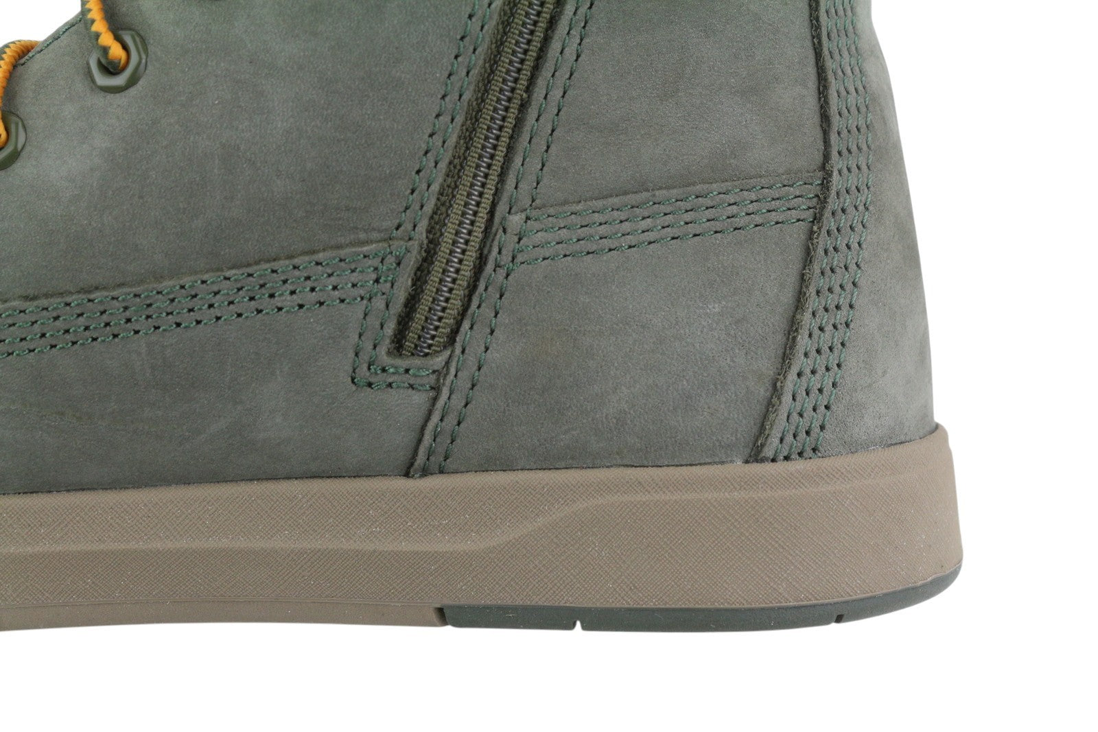 TIMBERLAND A2MGR Boy's Boots EU38/39 Grey Leather Lace Up Mid Top Non Marking