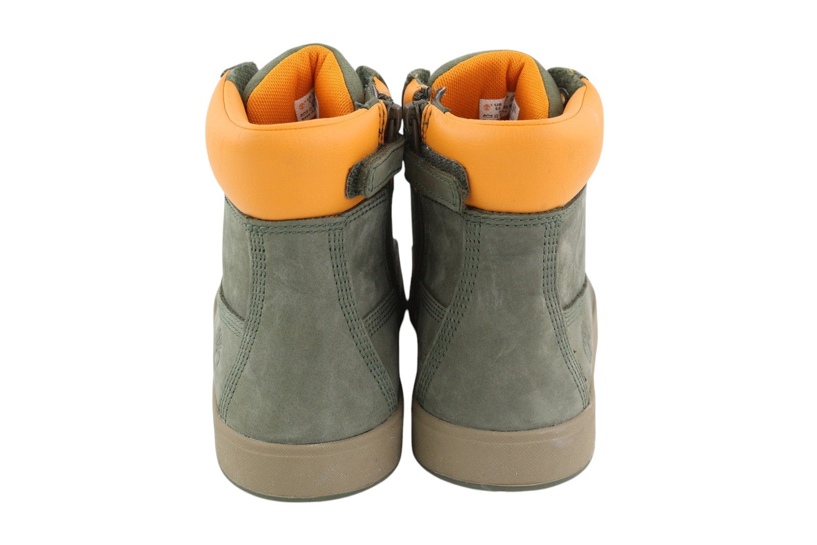 TIMBERLAND A2MGR Boy's Boots EU38/39 Grey Leather Lace Up Mid Top Non Marking