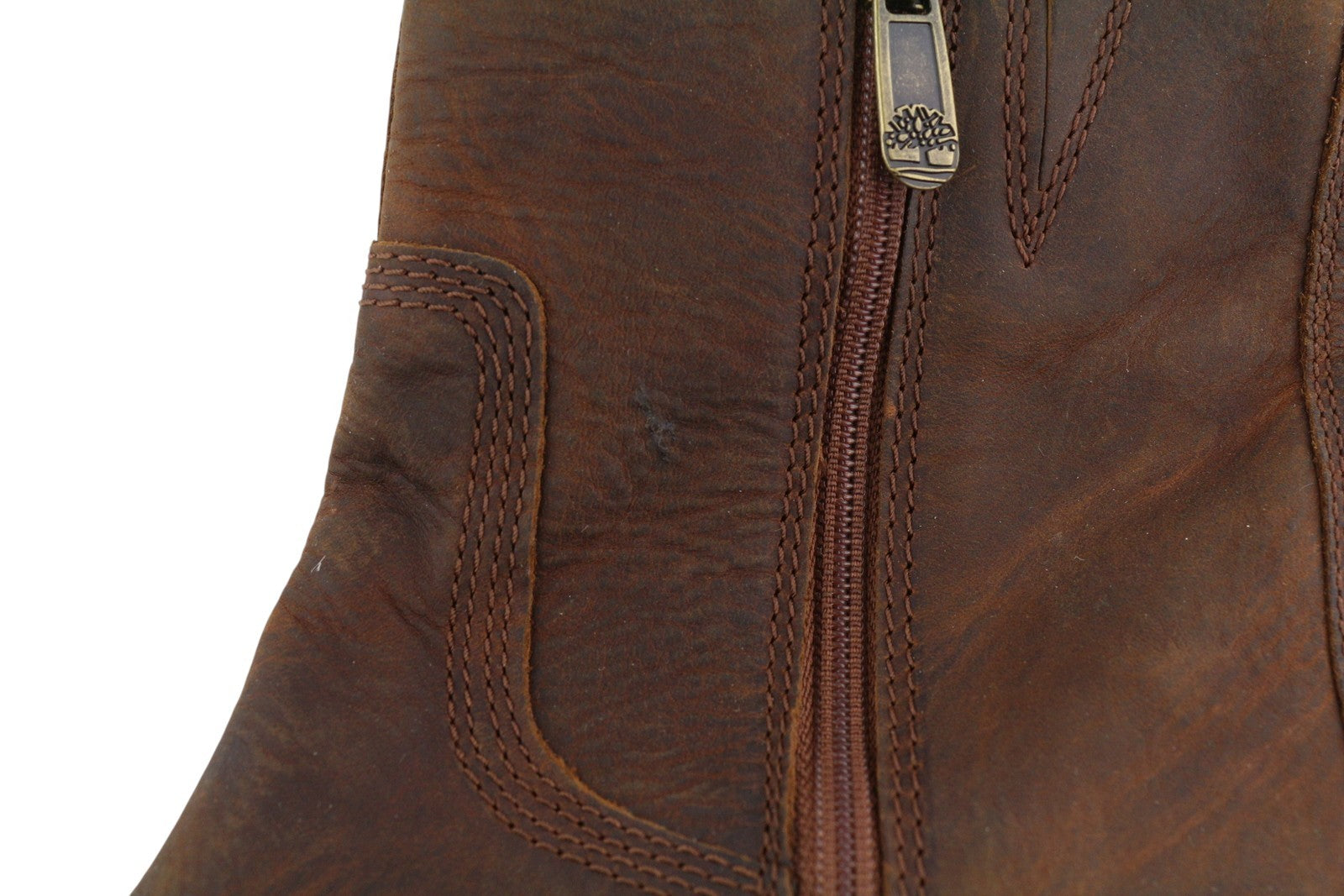 TIMBERLAND A25BV Women's Boots EU39/40 Brown Leather Heeled Vintage Mid Top