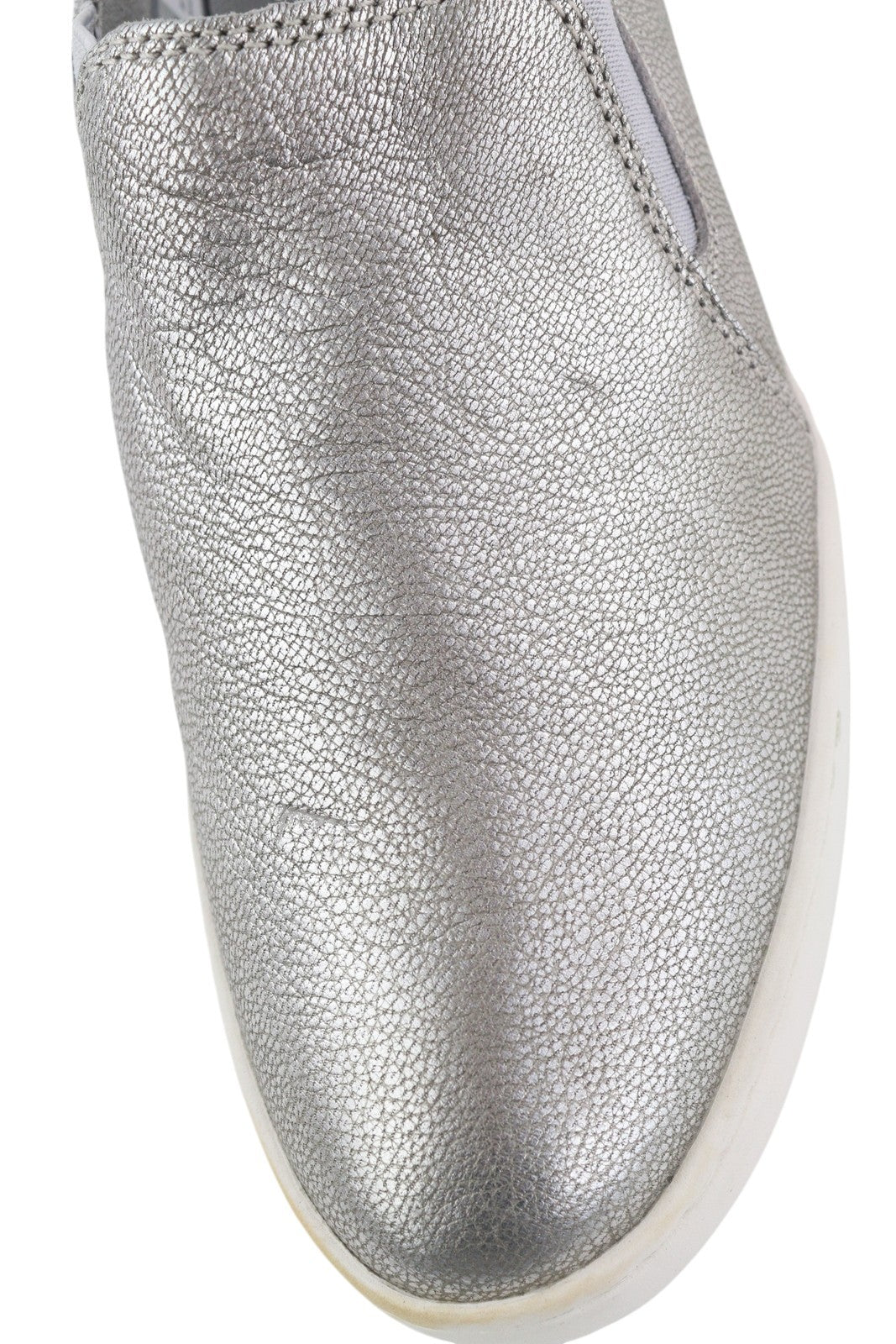 TIMBERLAND A2672 Women's Shoes EU40 Silver Shiny Leather Slip On Almond Toe