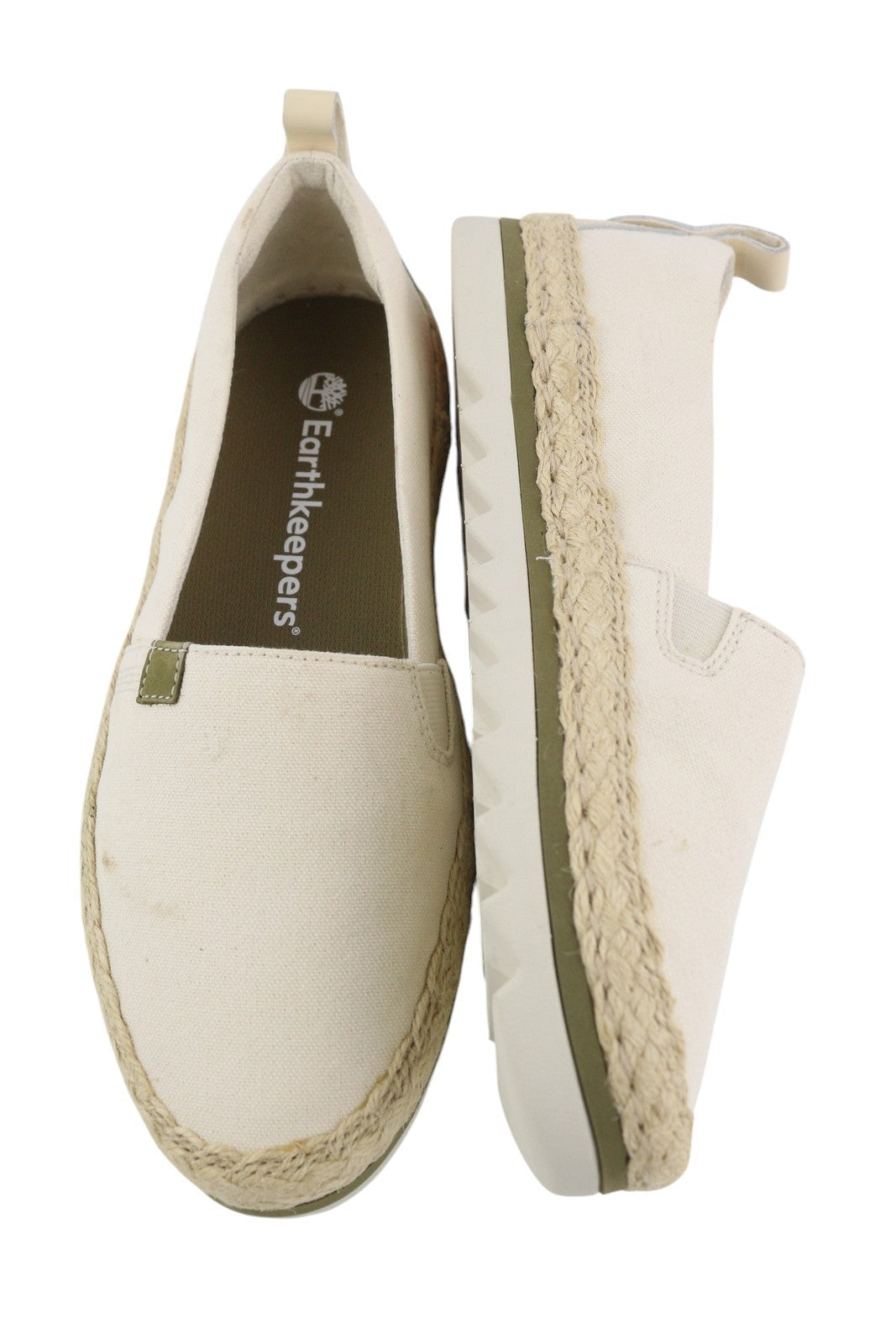 TIMBERLAND A24QW Women's Shoes EU38 Beige Light Espadrille Slip On Almond
