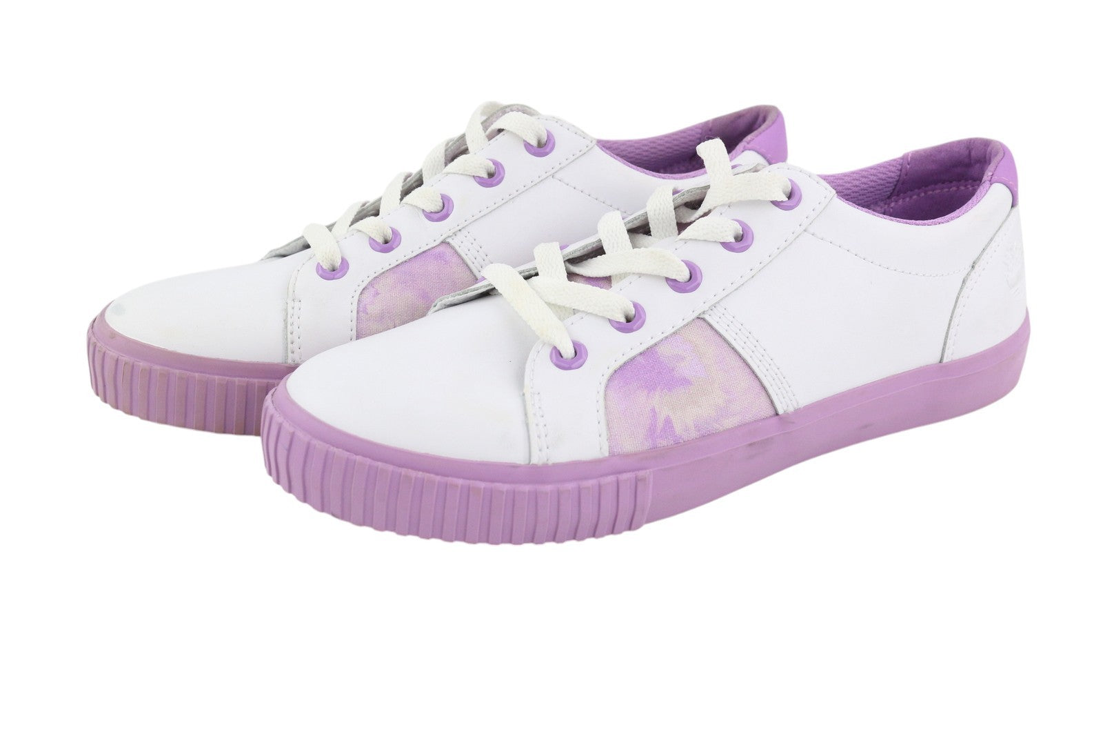 TIMBERLAND A2EPS Women's Sneakers EU38.5/39 White Purple Leather Lace Low