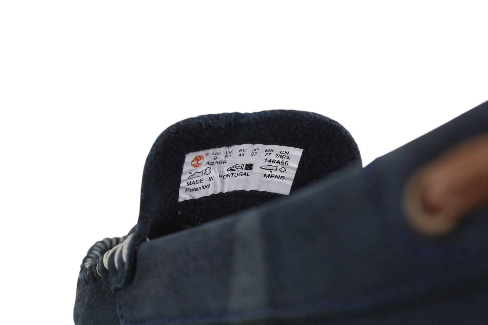 TIMBERLAND A2A8F Men's Shoes EU43 Navy Leather Boat Flat True Cloud