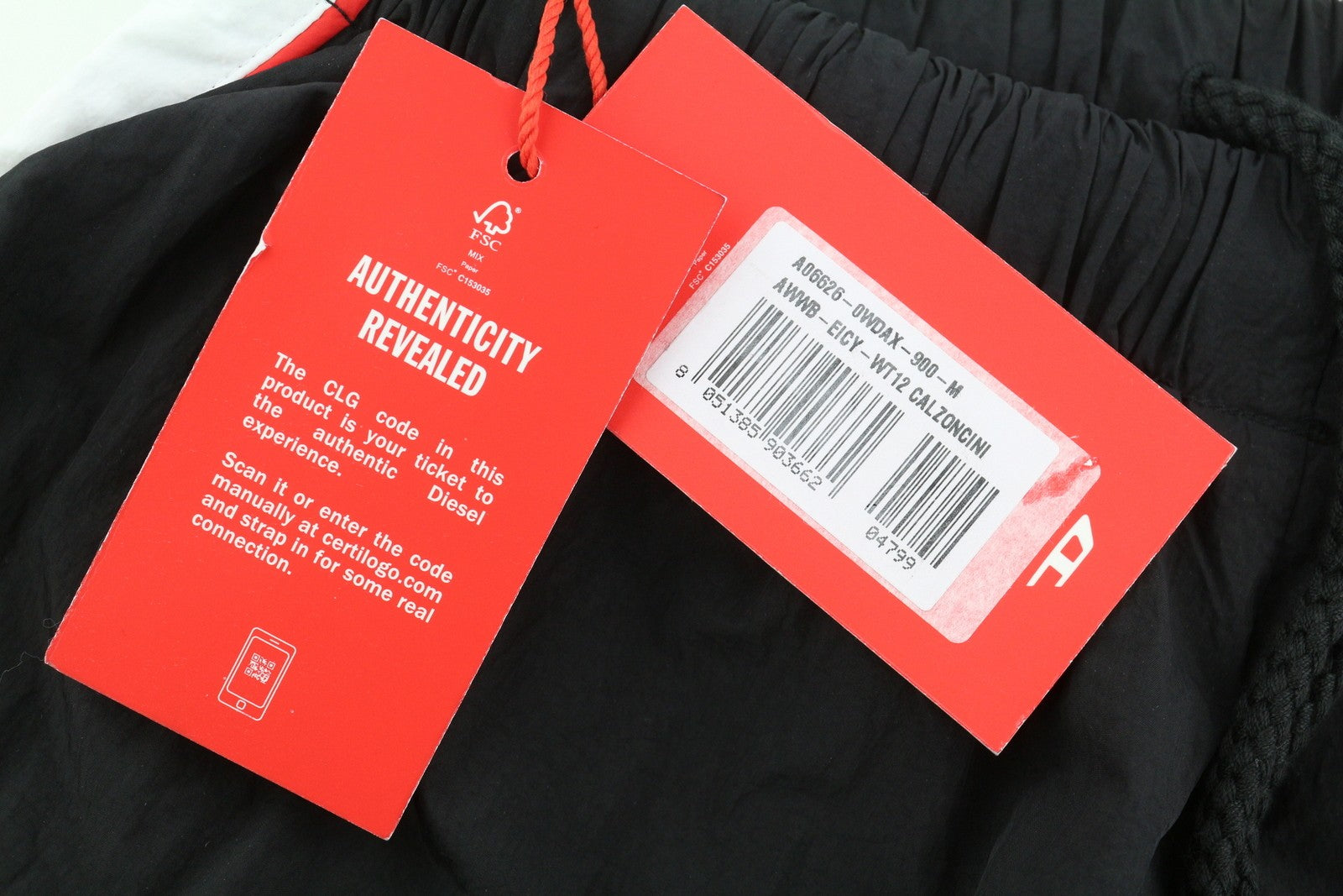 DIESEL Awwb-Eicy-Wt 12 Women's Shorts L Black Elastic Waist Logo Sports