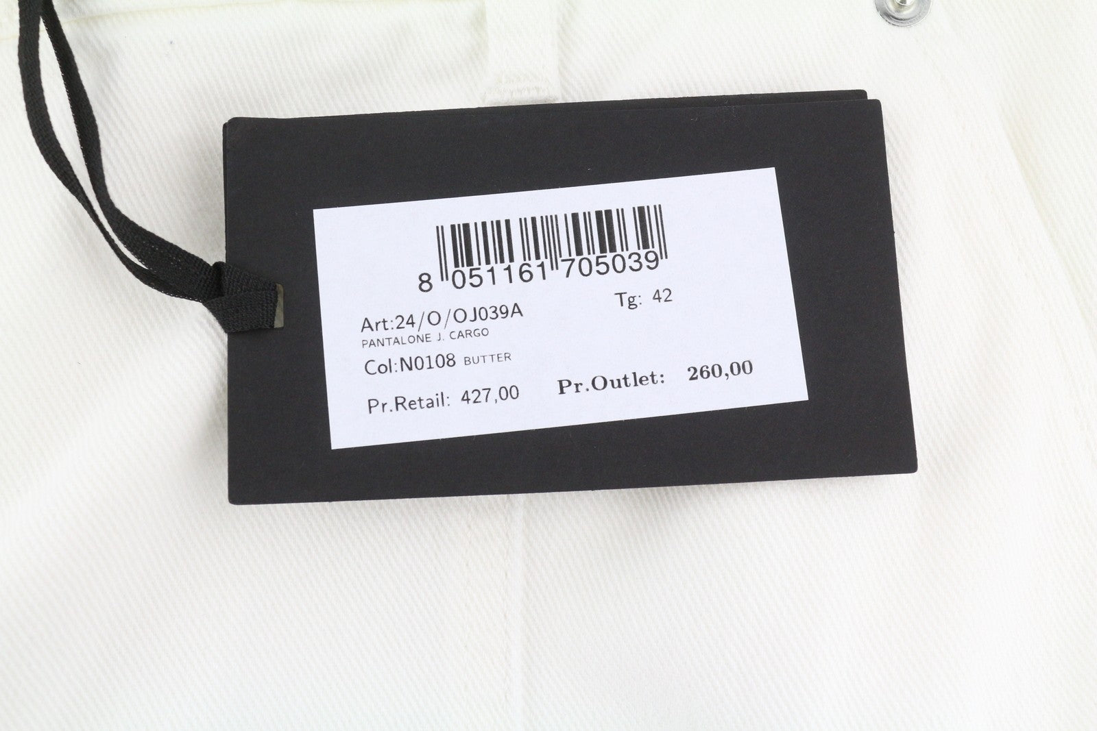 BLUMARINE J. Cargo Women Trousers 42 White Patch Pockets Loose Fit Belt RRP427