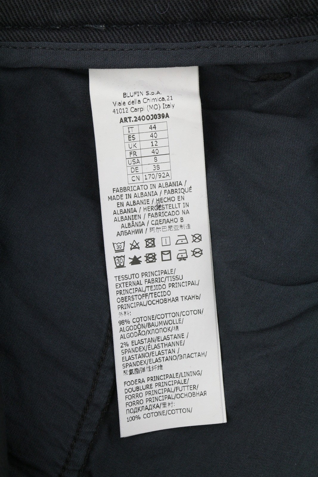 BLUMARINE J. Cargo Women Trousers 44 Black Patch Pockets Loose Fit Belt RRP427