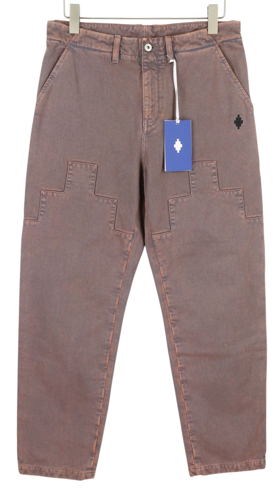 MARCELO BURLON COUNTY OF MILAN Cross Straight Leg Men Trousers M Faded RRP569