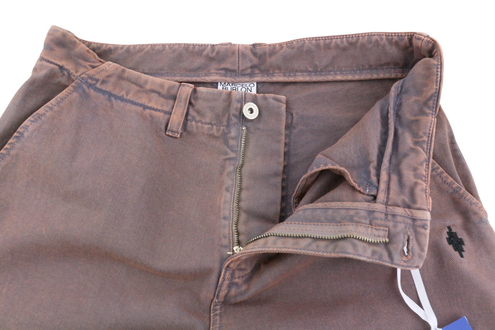 MARCELO BURLON COUNTY OF MILAN Cross Straight Leg Men Trousers M Faded RRP569