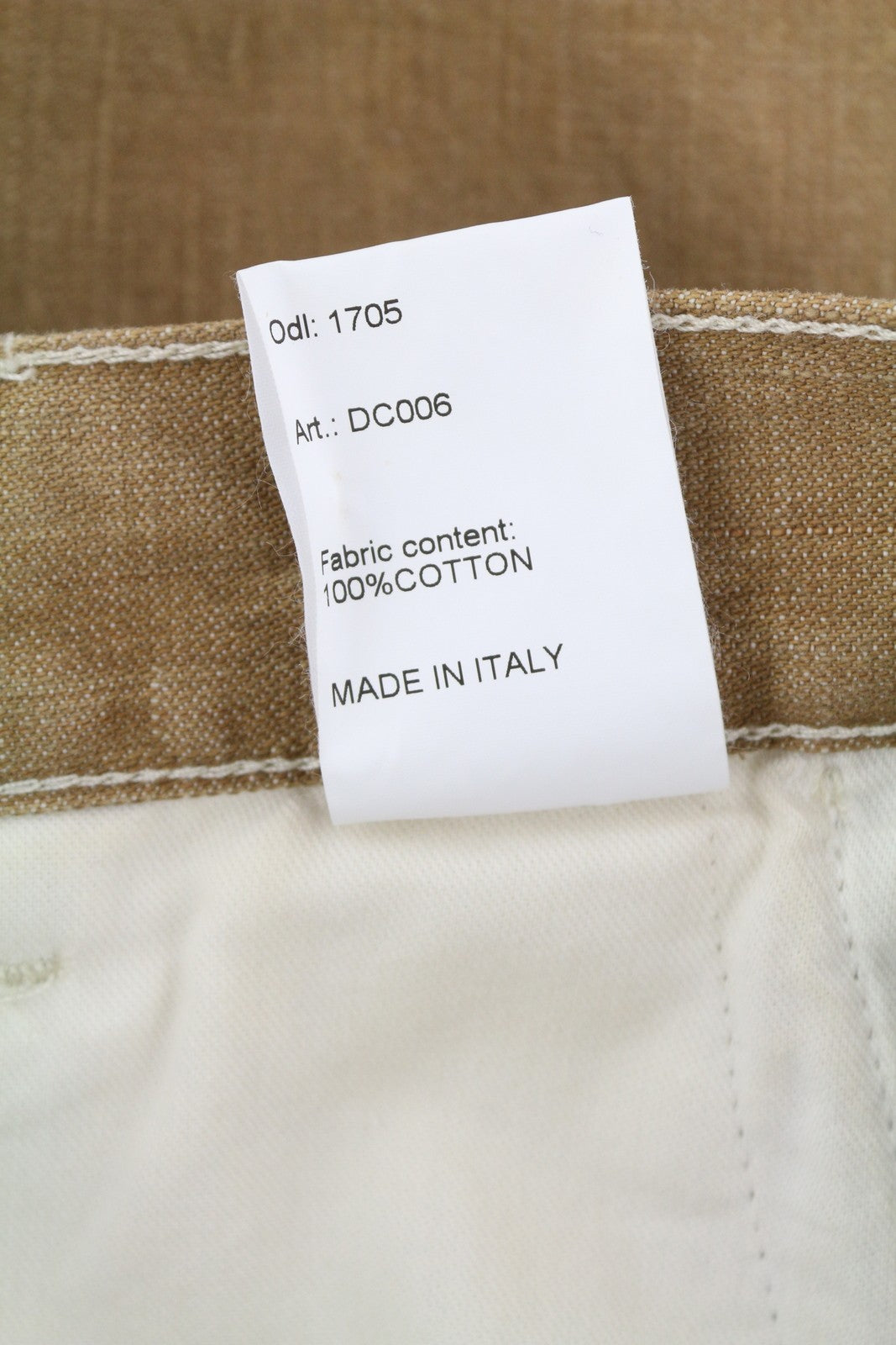 LE PERE Peek-A-Boo Denim Men Trousers W34 Beige Wrinkled Khaki Cargo RRP550