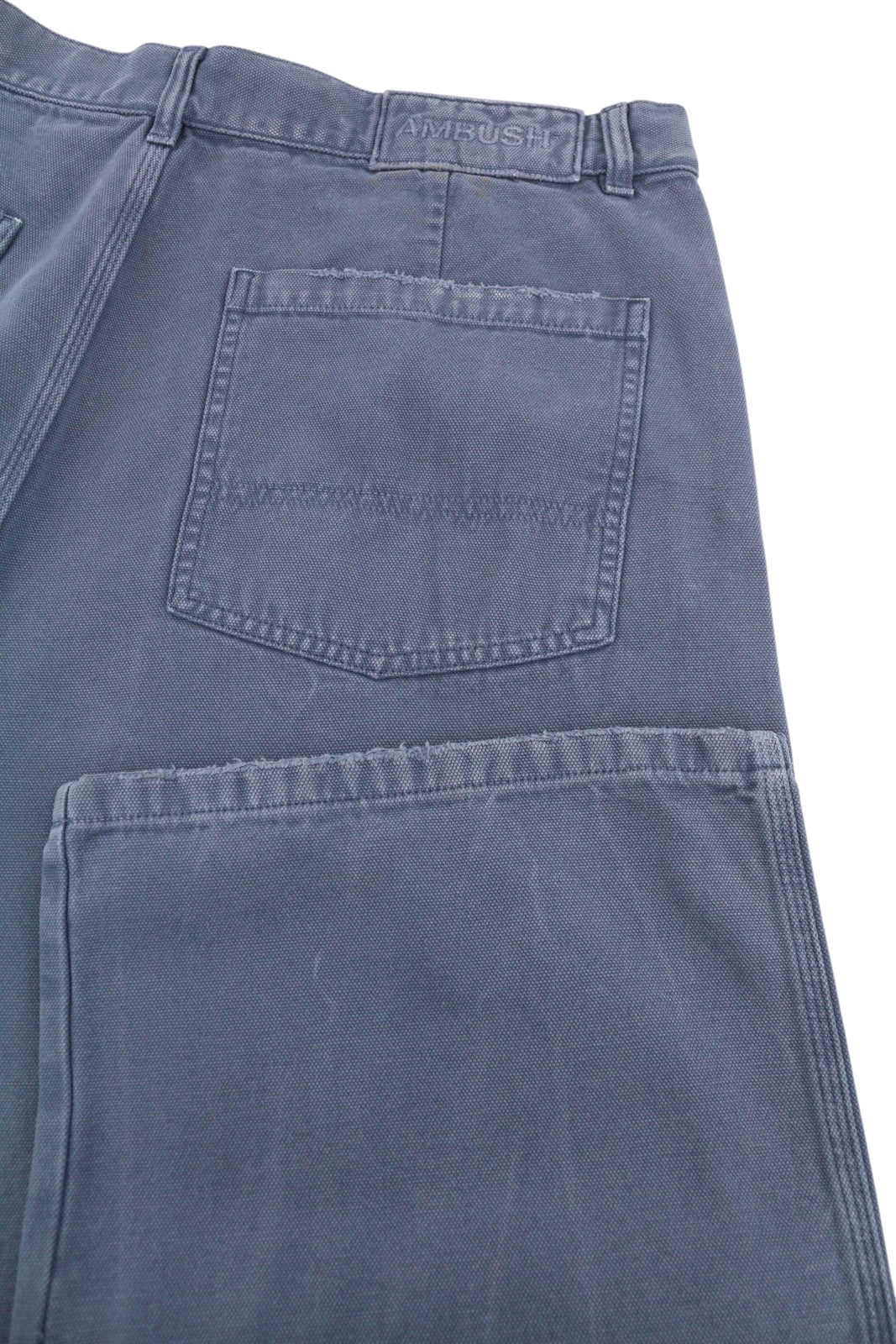 AMBUSH Worker Men Trousers XL Navy Loose Regular Fit Patch Pockets Zip RRP415