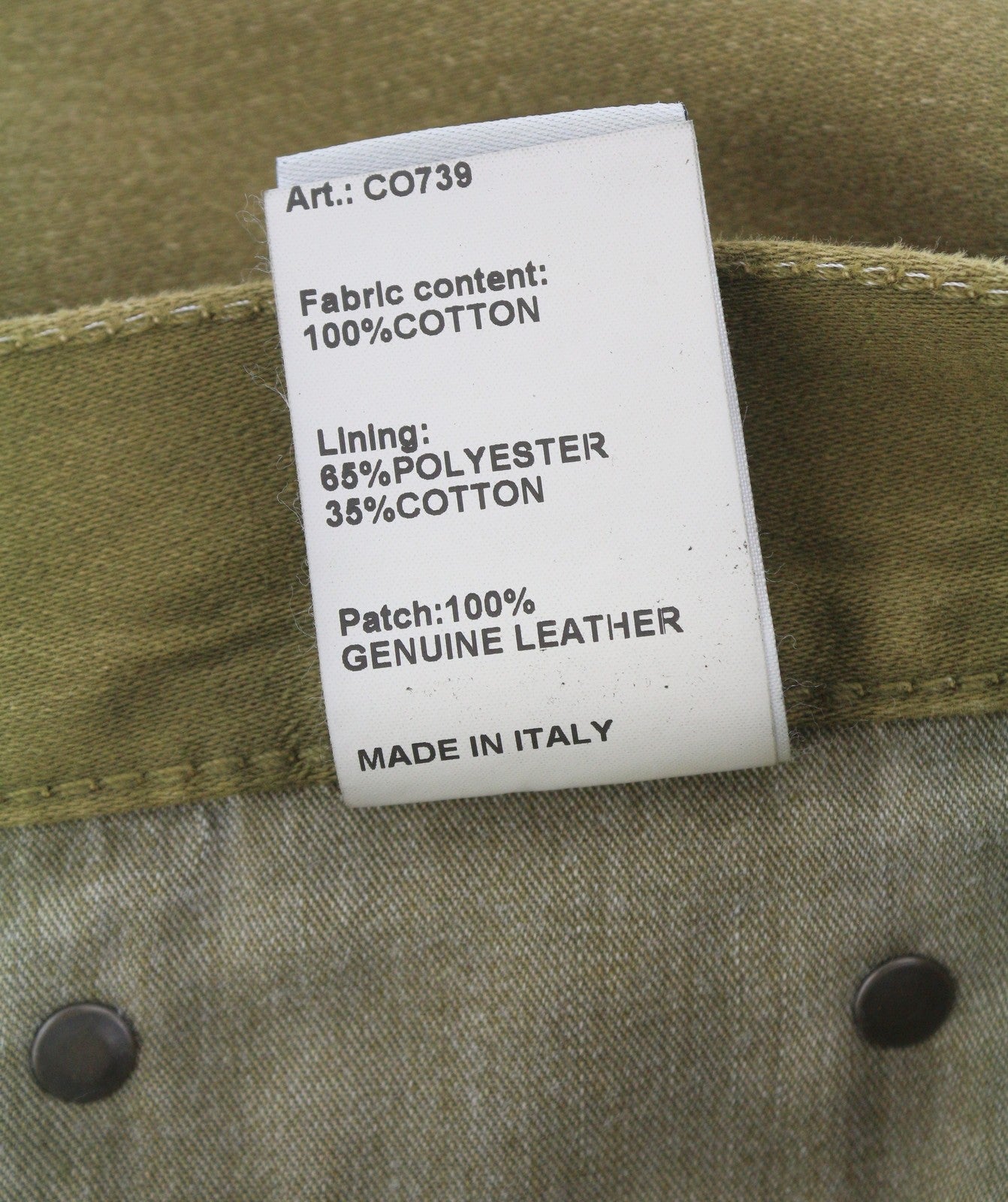 R13 Boyfriend Women Trousers 26 Olive Garment Dyed Moleskin Cropped Faded FW25