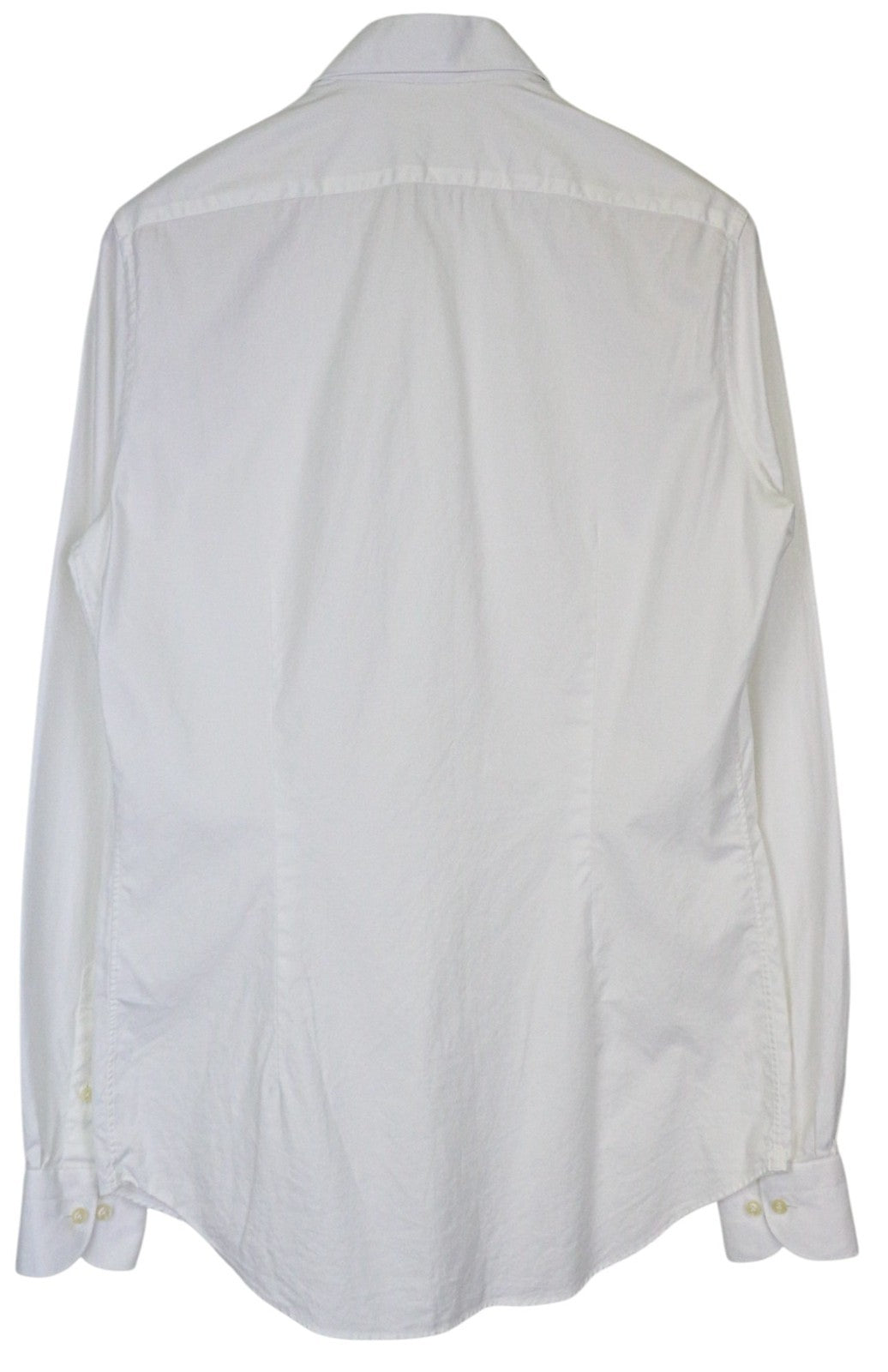 SUITSUPPLY Men's Formal Shirt 39L/15 1/2L Extra Slim White Cotton Cutaway Twill