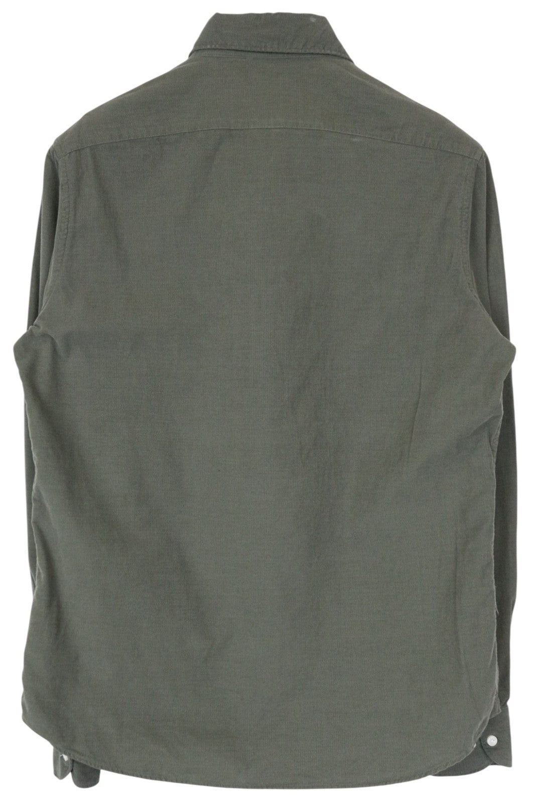 SUITSUPPLY Men's Formal Shirt 37/18/14 1/2 Slim Green Cotton Corduroy Button-Up