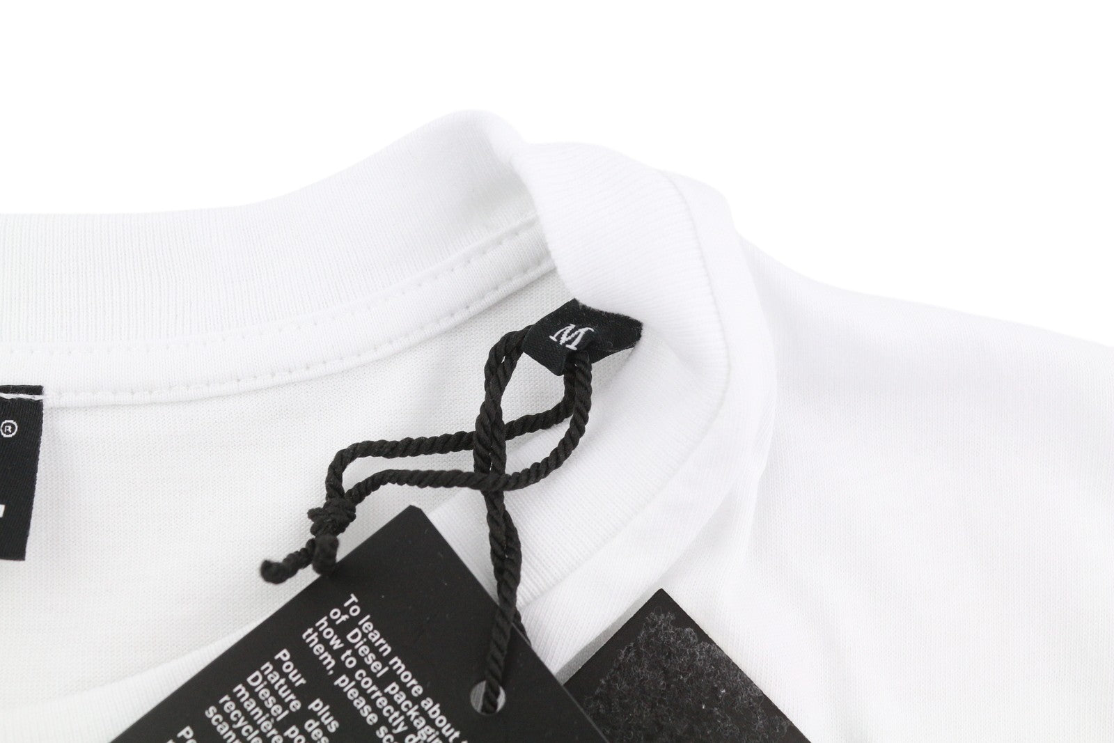 DIESEL D-Egor-New-Ita Women's Dress M White Soft Tricot Short Sleeve Casual