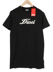 DIESEL D-Egor-New-Ita Women's Dress S Black Tricot Short Sleeve Mini