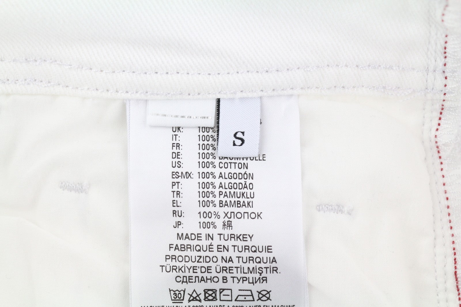 DIESEL De-Mury Women's Shorts S White Denim Look Buttoned Turn Up