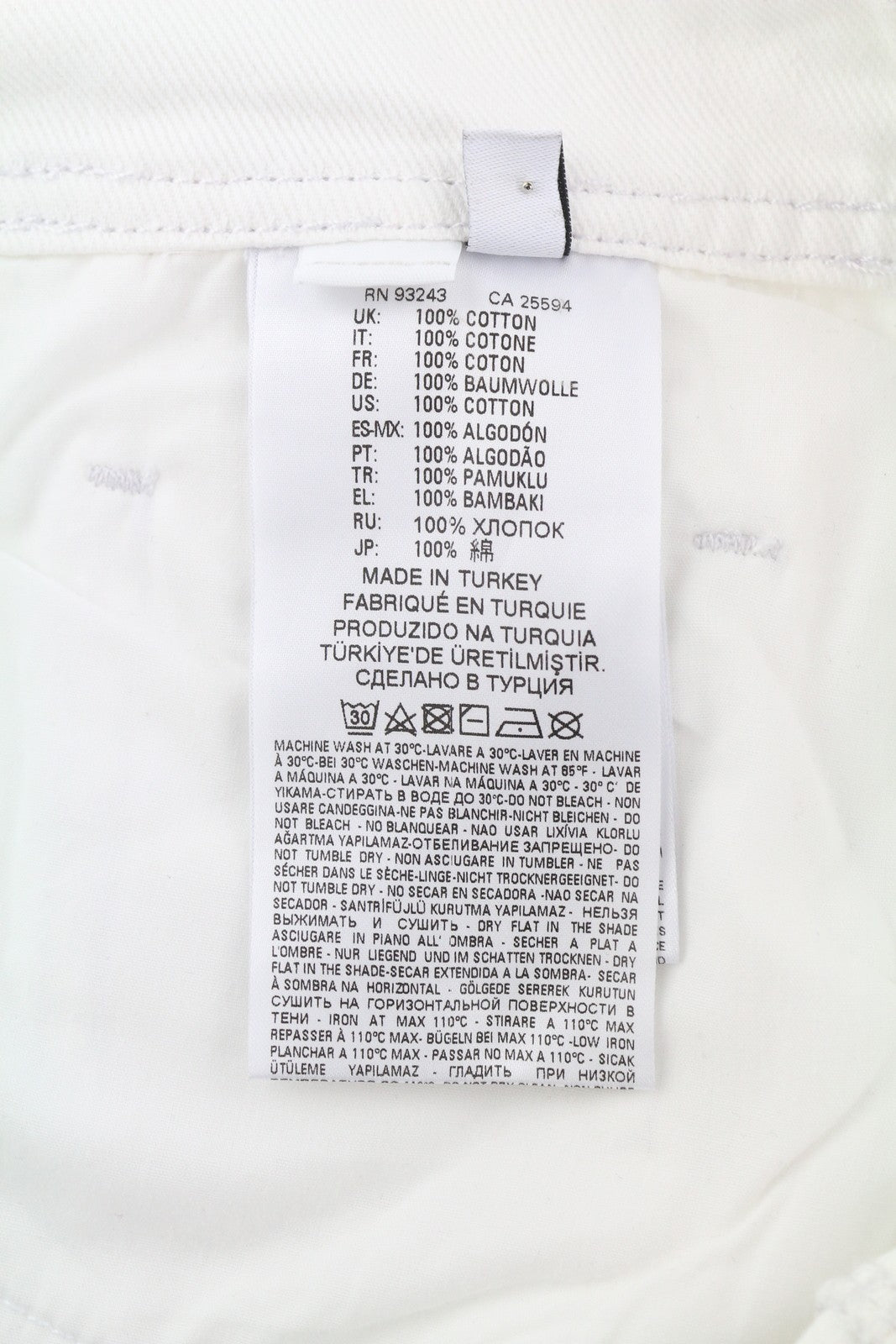 DIESEL De-Mury Women's Shorts S White Denim Look Buttoned Turn Up