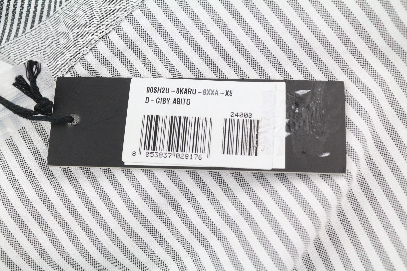 DIESEL D-Giby Women's Dress XS Grey Striped Sleeveless Flared Logo Mini