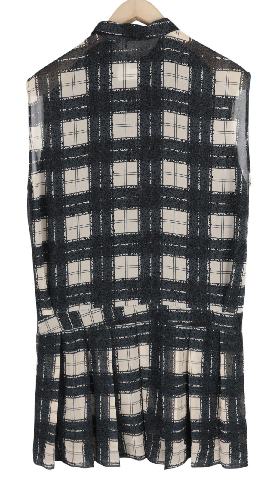 DIESEL D-Nedora Women's Dress L Black Sleeveless Patterned Snap Logo Mini