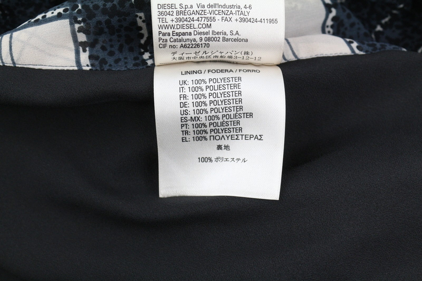 DIESEL D-Nedora Women's Dress L Black Sleeveless Snap Button Logo Short