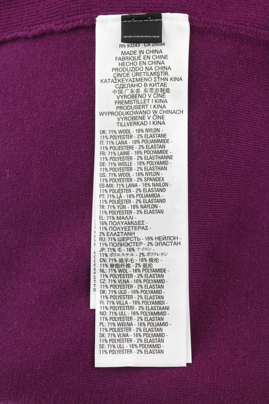 DIESEL M-Nunavut Women Dress XS Purple Wool  Knit High Neck Long Sleeve RRP295