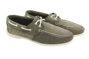 TIMBERLAND A1P1M Men Shoes EU41.5/42 Grey Leather Boat Ortholite Non Marking