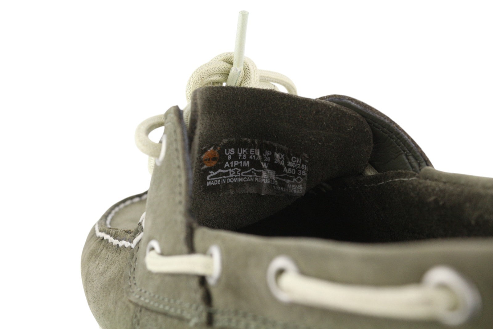 TIMBERLAND A1P1M Men Shoes EU41.5/42 Grey Leather Boat Ortholite Non Marking