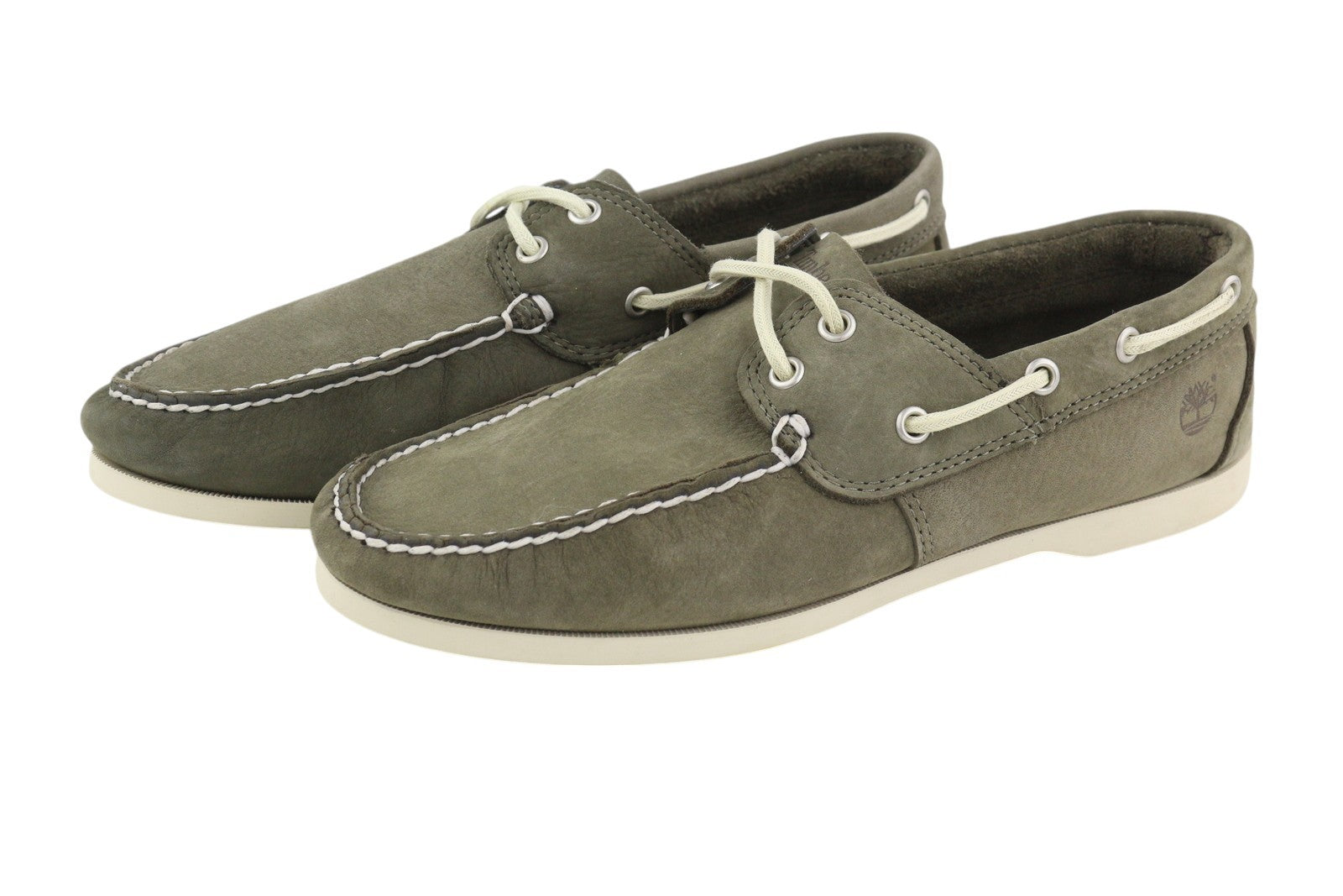 TIMBERLAND A1P1M Men Shoes EU41.5/42 Grey Leather Boat Ortholite Non Marking