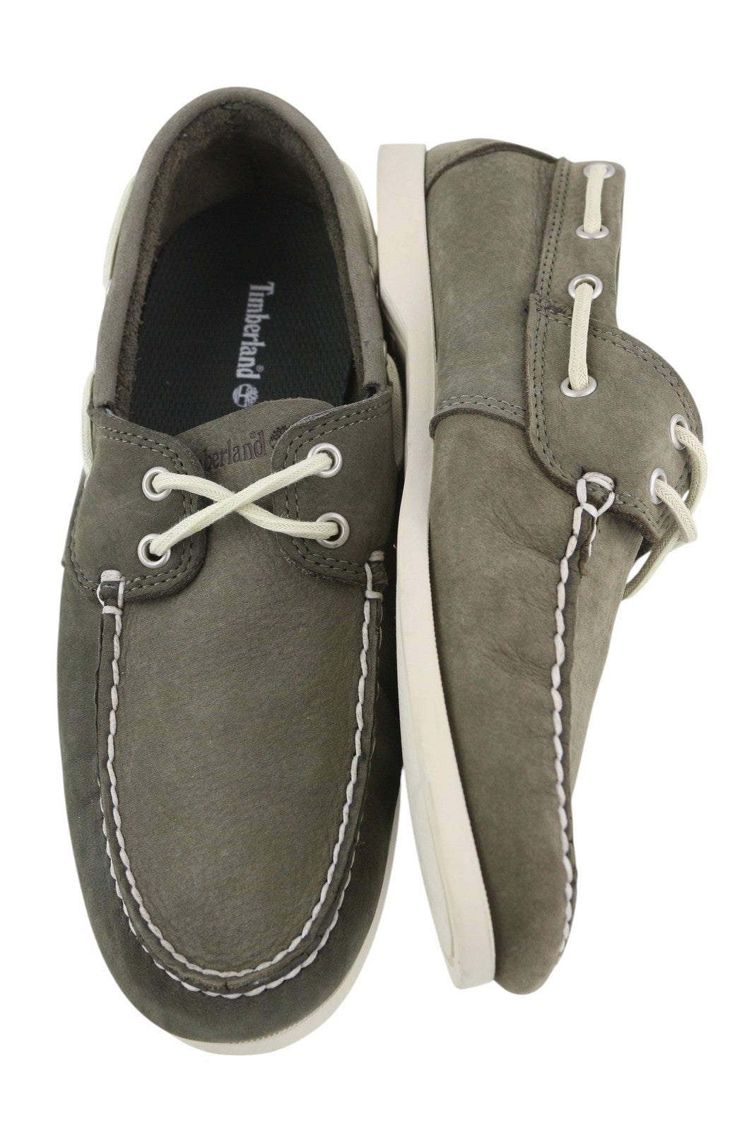 TIMBERLAND A1P1M Men Shoes EU41.5/42 Grey Leather Boat Ortholite Non Marking