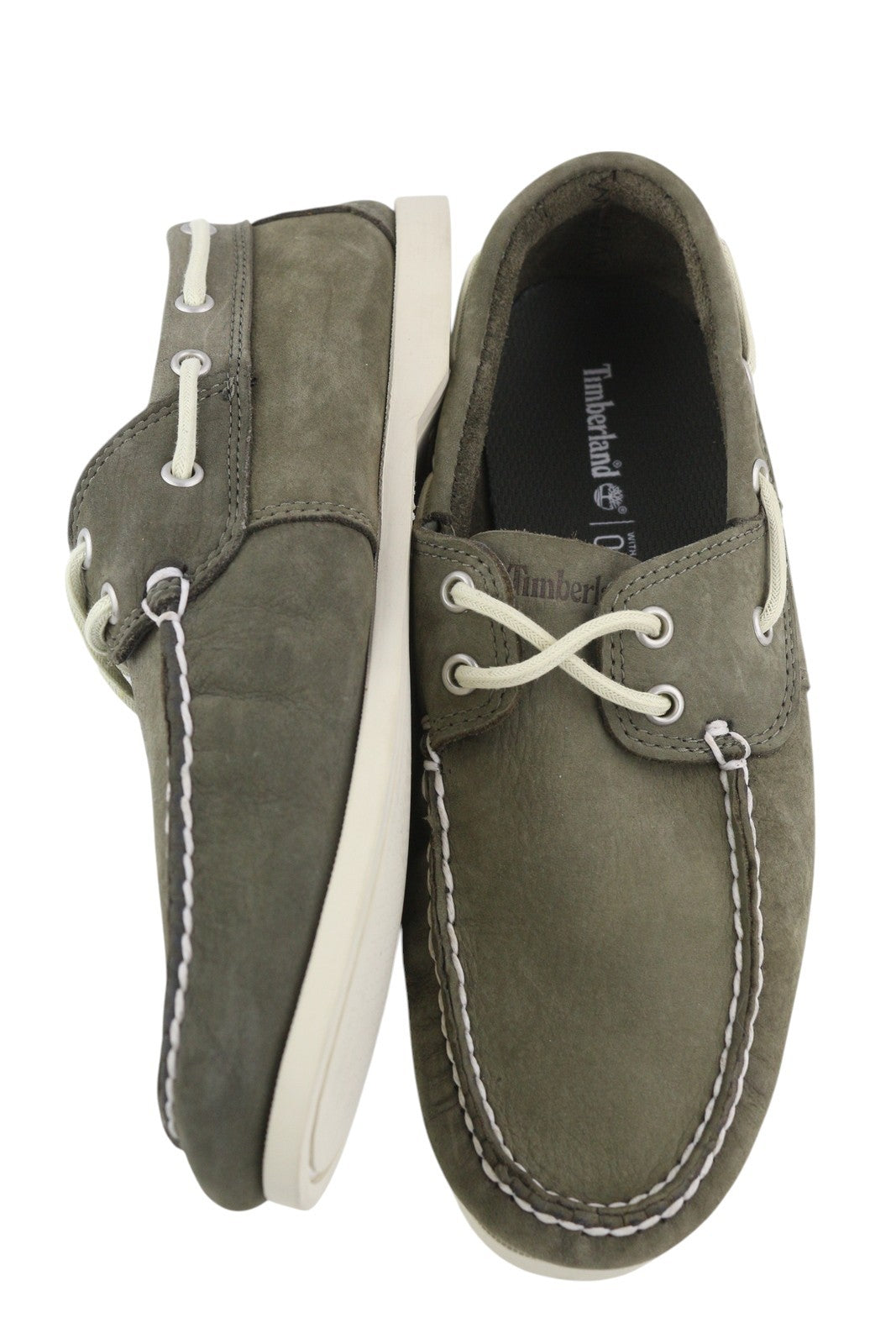 TIMBERLAND A1P1M Men Shoes EU41.5/42 Grey Leather Boat Ortholite Non Marking