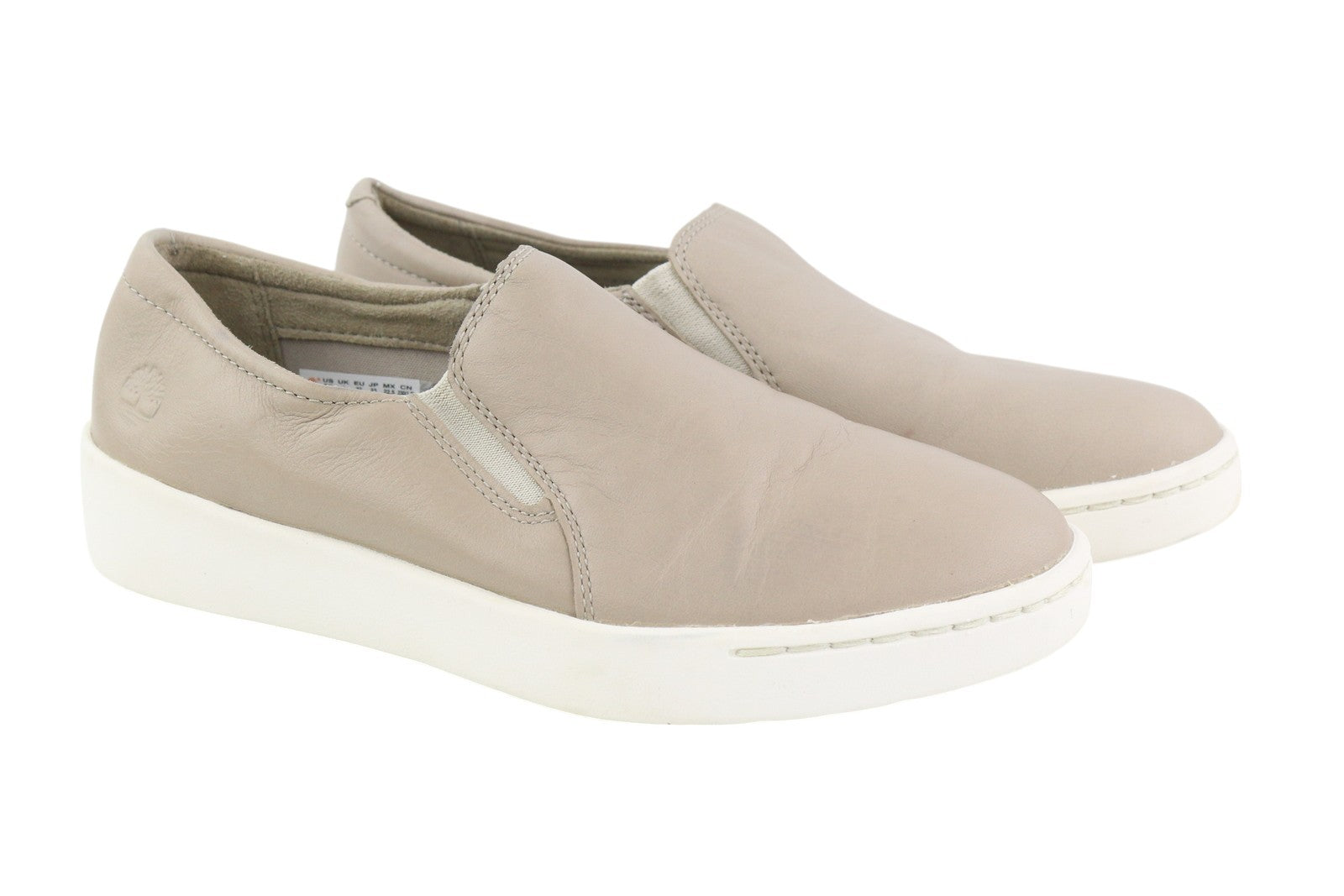 TIMBERLAND A2B4X Women's Shoes EU37/37.5 Beige Leather Slip On Casual