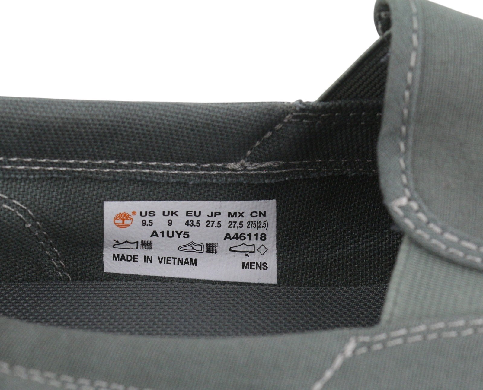 TIMBERLAND A1UY5 Men's Shoes EU43/43.5 Grey Slip On Almond Toe Casual