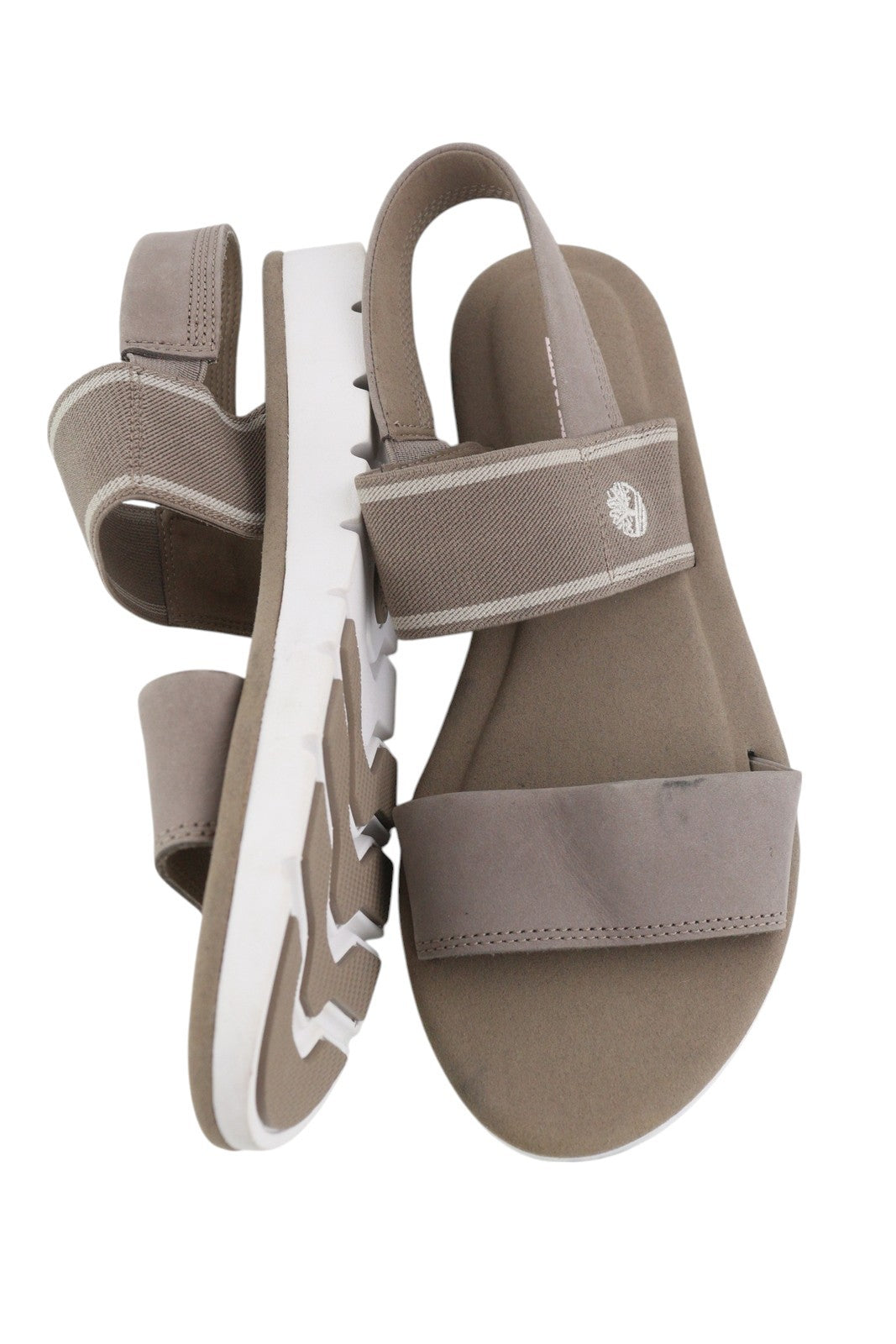 TIMBERLAND A2883 Women's Sandals EU39.5/40 Brown Leather Flat Open Toe