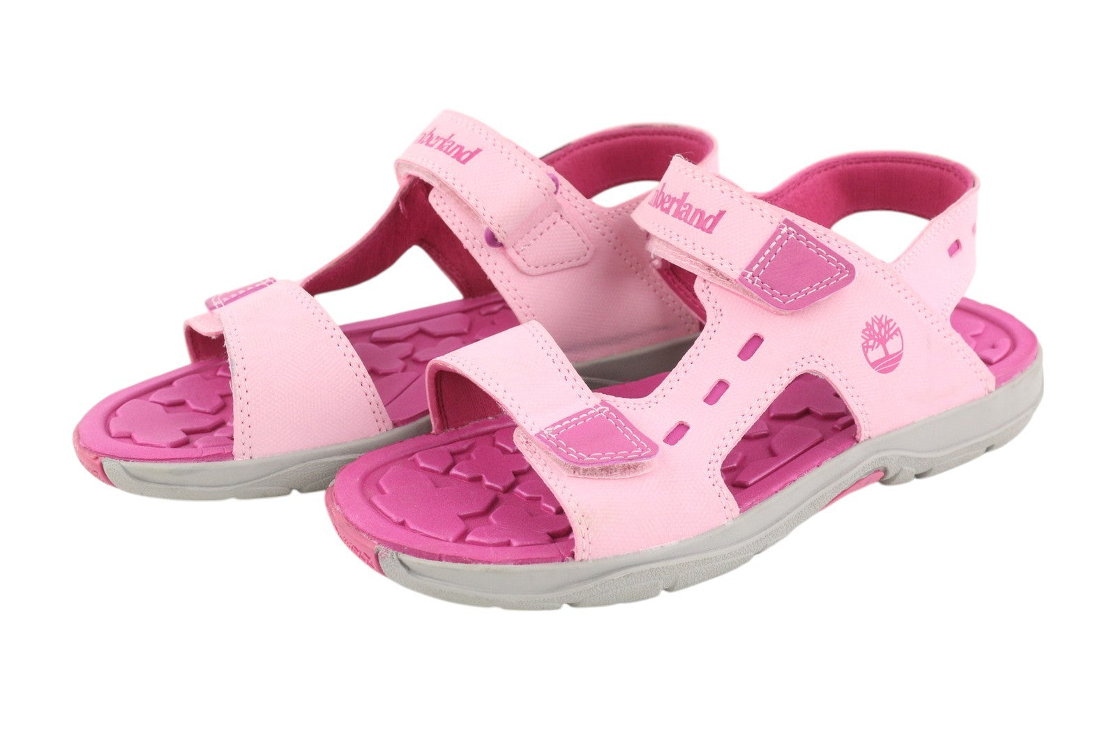 TIMBERLAND A2APD Girl's Sandals EU37/38 Pink Touch Fastener Non Marking