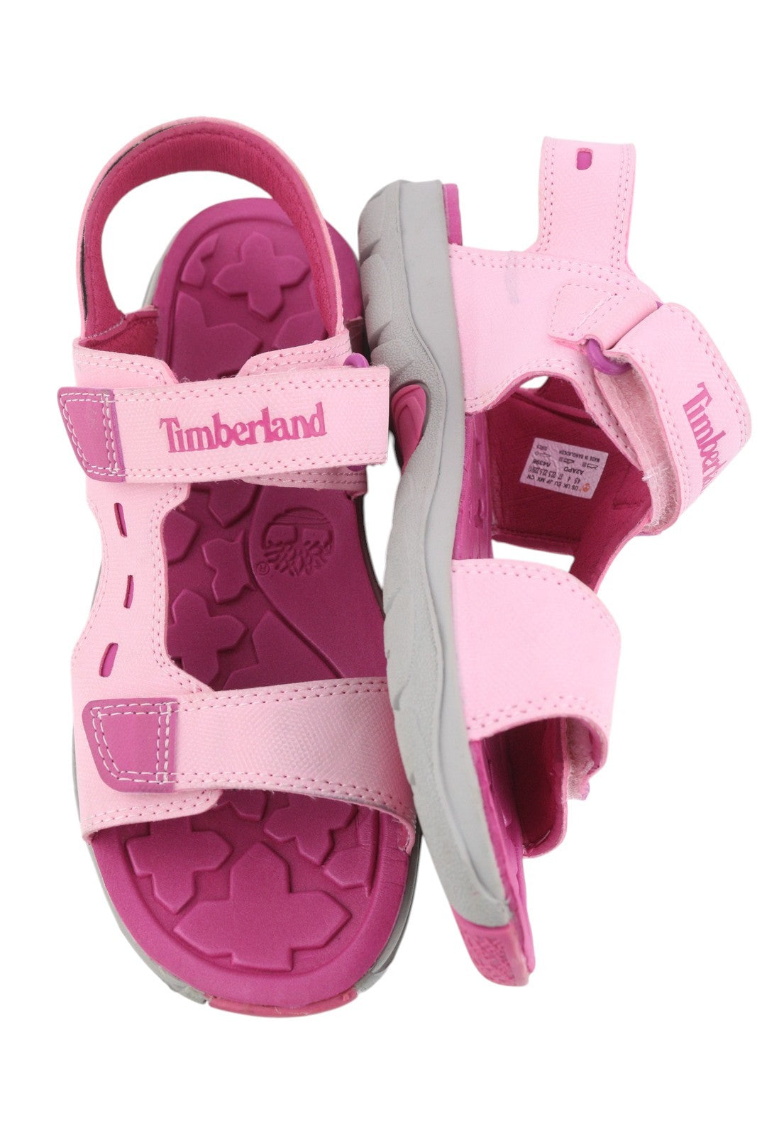 TIMBERLAND A2APD Girl's Sandals EU37/38 Pink Touch Fastener Non Marking