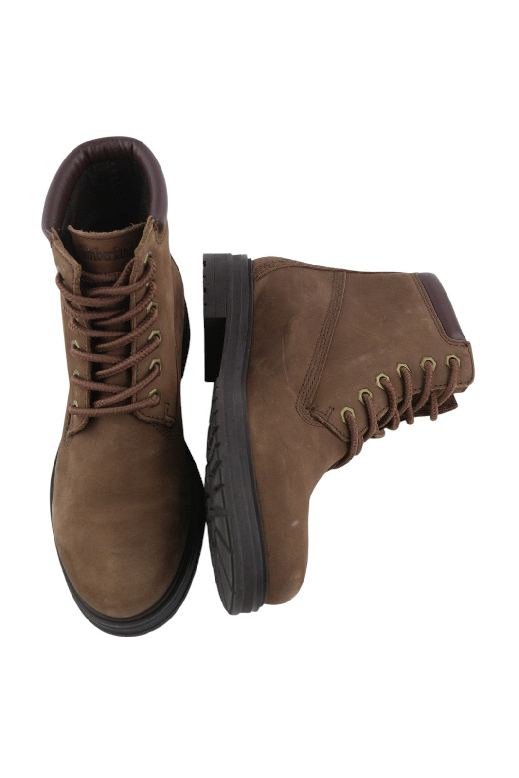 TIMBERLAND Women's Boots EU38/38.5 Brown Leather Waterproof Lace Ankle