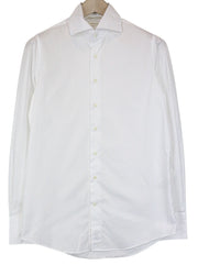 SUITSUPPLY Men Shirt 38/15 Slim Fit Button-Up Formal White Cotton