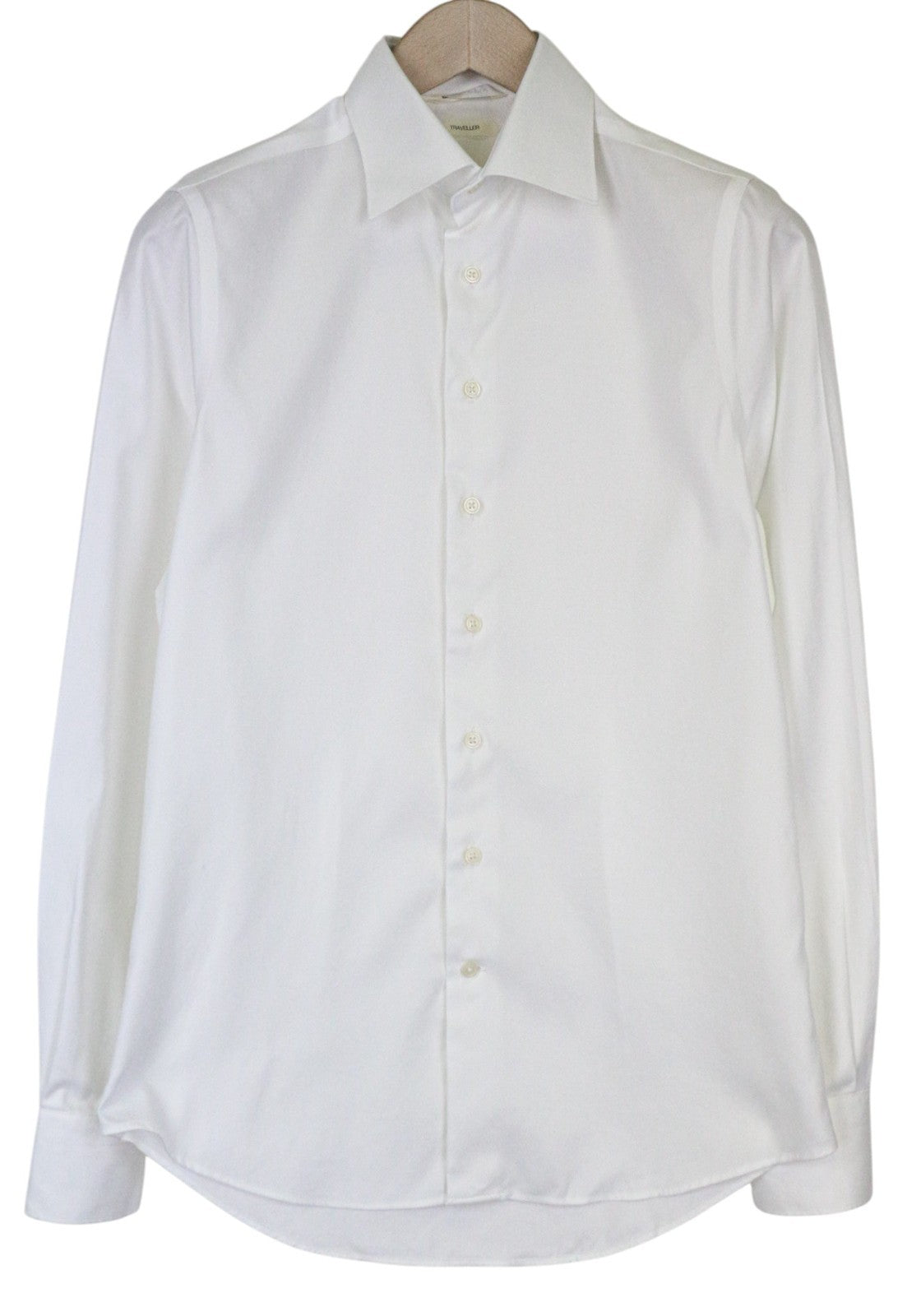 SUITSUPPLY Traveller Men Shirt 38/15 Extra Slim Classic White Formal Cotton
