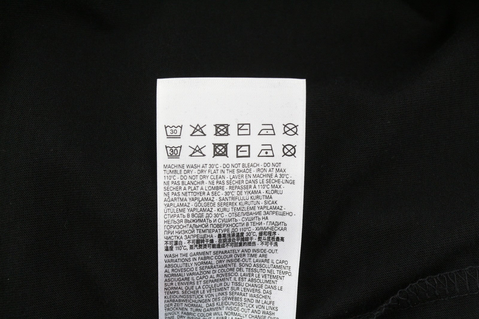 DIESEL T-Just-Ls-E4 Men's T-Shirt XL Black Pattern Print Crew Logo Long Sleeve