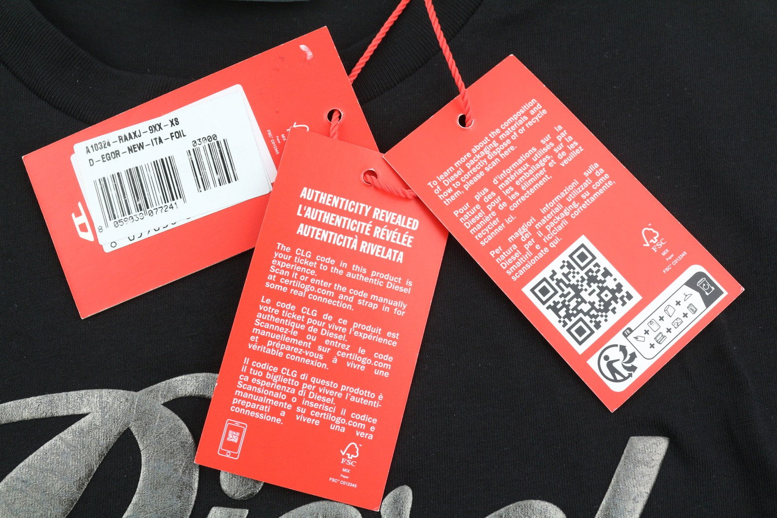 DIESEL D-Egor-New-Ita-Foil Women's Dress XS Black Tricot Mini Casual