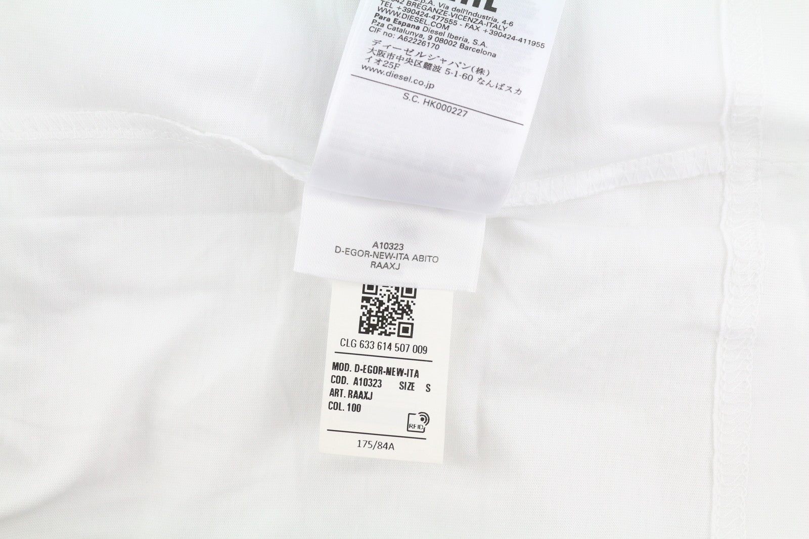 DIESEL D-Egor-New-Ita Women's Dress S White Tricot Mini Lightweight Casual