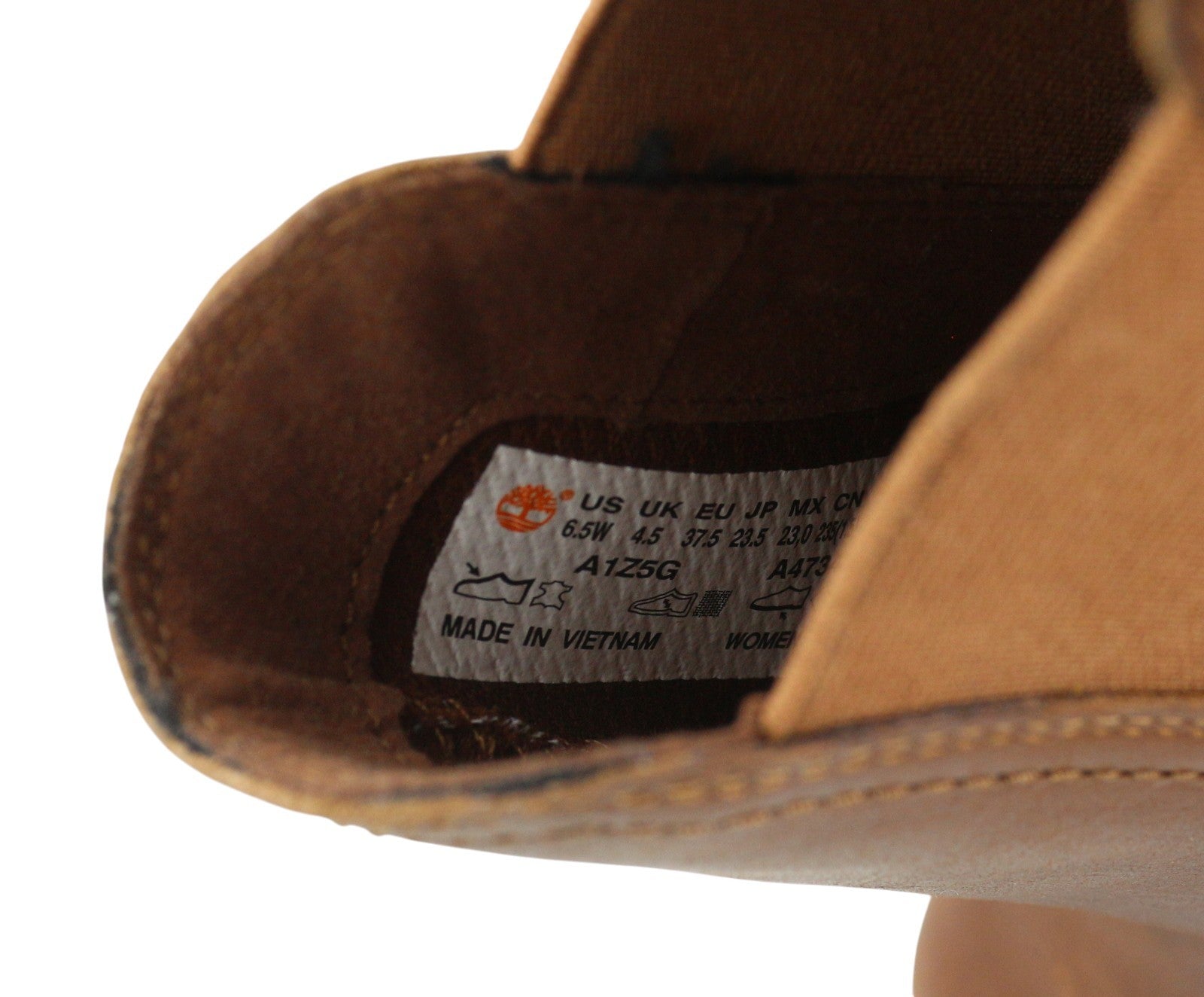 TIMBERLAND A1Z5G Women Boots EU37/37.5 Brown Leather Heeled Ankle Almond Toe